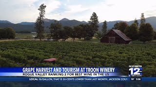 Troon Vineyard recaps their grape harvest and how tourism is growing in the Rogue Valley