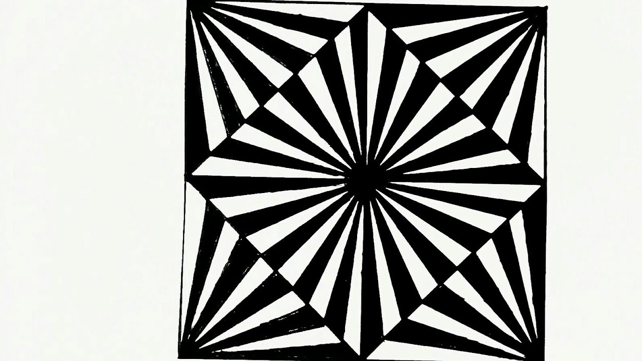 رسم الزخرفة الهندسية داخل مربع Draw a geometric ornament 14×14