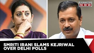 Smriti Irani Slams Kejriwal Over Comments On MCD Unification Before Polls | Mirror Now News