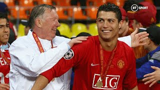 Cristiano Ronaldo & Sir Alex Ferguson celebrate Manchester United's 2008 Champions League success ❤️