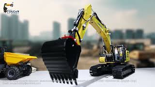 The hydraulic system function action of Kabolite k961-100s 1/18 rc excavator digger hammer