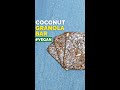 Coconut Granola Bar | Vegan Snacks