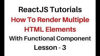 ReactJS 17 0 1 Functional Component jsx Render Multiple Elements
