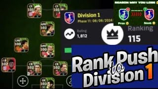 Rankpush In Main Account 🔥 efootball gameplay Live 🔥#efootball#efootballlive