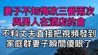 “你真把我當傻子了嗎？”，妻子不知悔改三番兩次與男人酒店約會不料丈夫直接把視頻發到家庭群，妻子瞬間傻眼了！真實故事 ｜都市男女｜情感故事｜男閨蜜｜妻子出軌｜楓林情感