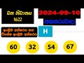 dhana nidhanaya 1622 2024.09.10 today lottery result අද ධන නිධානය ලොතරැයි ප්‍රතිඵල nlb