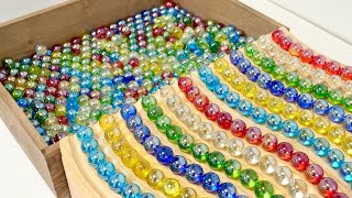 Marble Run Race ☆ DIYウェーブスロープ ＆ 木製波型スロープ ＆ Colorful Marbles ASMR