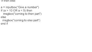 VBScript 5 Control structure