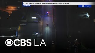 Stolen car leads Orange County deputies on slow-speed pursuit