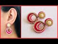 How To Make Silk Thread Earrings At Home | Silk Thread Earrings Tutorial