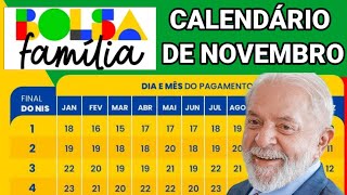 SAIU CALENDÁRIO DE PAGAMENTO BOLSA FAMÍLIA DE NOVEMBRO 2024! VEJA AS DATAS DE PAGAMENTO