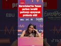 eurovision da yunan şarkıcı İsrailli şarkıcıyı uyuyarak protesto etti eurovision israil shorts