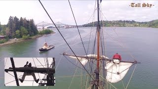 Tall Ship: Lady Washington Setting Sails Seen From Atop Masts