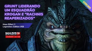 Grunt liderando um esquadrão krogan e 