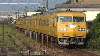 【4K】JR山陽本線　普通列車117系電車　ｵｶE-07編成　鴨方駅到着