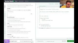 Python Live Coding - HackerRank Challenges