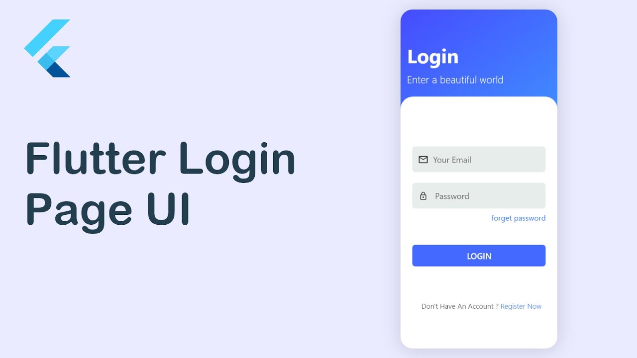 Flutter UI - Login Screen UI Speed Code