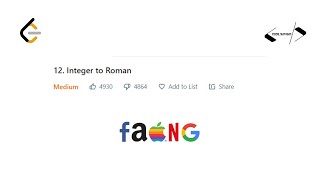 12 Integer to Roman | Leetcode 12 | Solution | Java | Mathematics