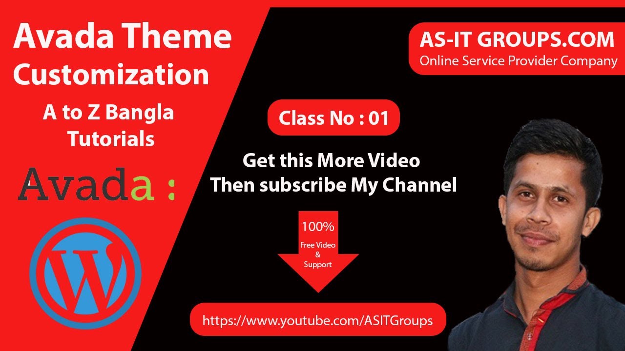 Avada Theme Customization Bangla Tutorials A To Z | Class 01 | 2019 ...