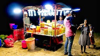 കോഴിക്കോട് ബീച്ചിലെ രാത്രി കാഴ്ച്ചകൾ//Night view of Kozhikode beach