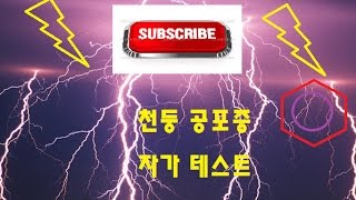 천둥 공포증 테스트 Lightning Phobia test