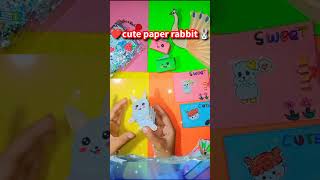 cute paper rabbit by Moni art & Diy 🤔 #life_hacks #diy_craft #tricks #shorts #viral #trending #cute