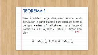 Estimasi Interval (Interval Konfidensi untuk Mean)