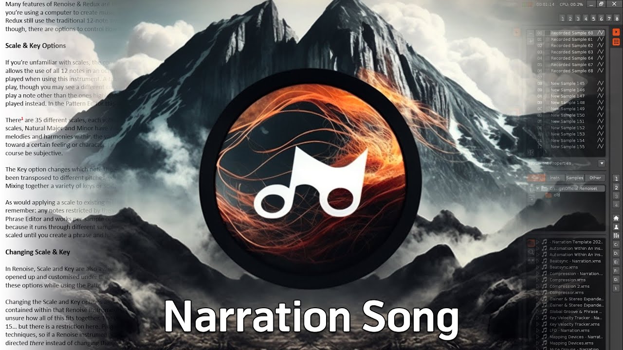 Narration Song Renoise Tool Youtube