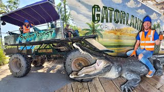 Handyman Hal works at Gatorland | Swamp Truck Ride with Alligators | Learn about reptiles