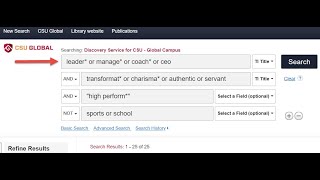 Advanced searching (Boolean searching) in library databases