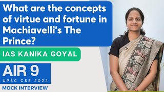 What are the concepts of virtue and fortune in Machiavelli's The Prince? | IAS Kanika Goyal