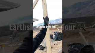 Earthship Build Tour 🔨 pt.1 #shorts #tips