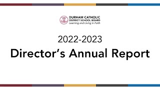 2022-2023 Director's Annual Report