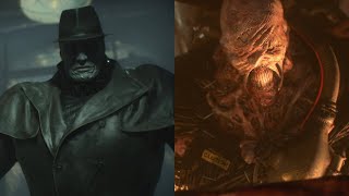 Resident Evil Remake 2-3: All Mr. X [T-00] \u0026 Nemesis Cutscenes | PS4 Pro