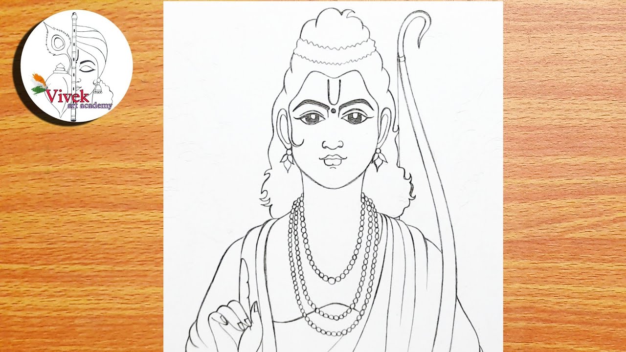 Lord Rama Drawing For Beginners - Step By Step | How To Draw Lord Rama ...