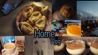 الاستيقاظ صباحًا 🌅، وصفات للعشاء 🤫🥖 ، قضاء وقت مع القطط🐈 ،  وصفة حلى بارد🍨، Home Vlog 🍂✨