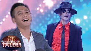 The judges are TICKLED pink by this Michael Jackson impersonator! | China's Got Talent 2013 中国达人秀