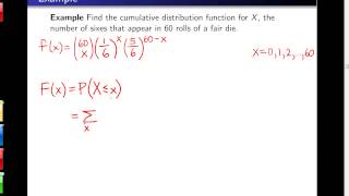 Cumulative distribution functions -- Example 2