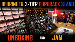 Behringer 3-Tier Eurorack Stand Unboxing and Jam