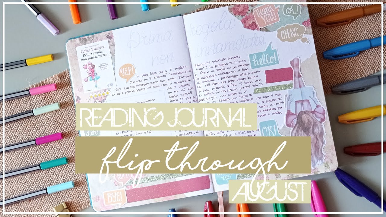 Reading Journal August Flip Through Youtube