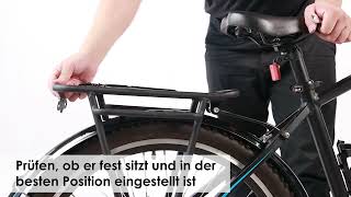 So montiert man den Gepäckträger auf dem Fahrrad