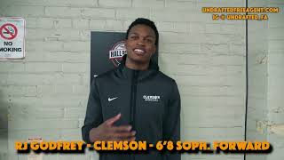 Clemson's RJ Godfrey says the Tigers have their eyes on a National Championship | Toronto Dec 9-2023