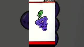 Art Core: Overlapping - How To Draw Funny Grapes #shorts