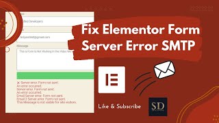 How to Fix Elementor Form submit Email Error || Skilled Developer