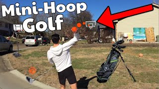 INSANE Mini-Hoop Golf Trick Shot Challenge!!! {Basketball}