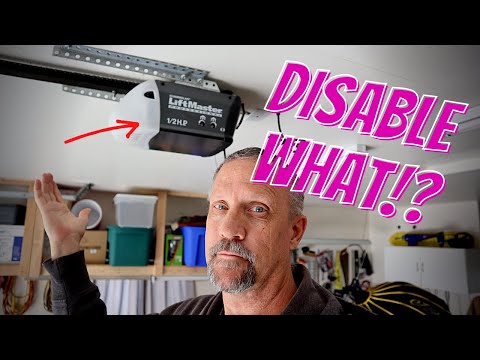 How do you turn off motion sensors on a garage door?