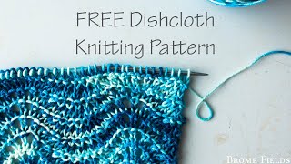 Fun \u0026 FREE Fan \u0026 Feather Dishcloth Knitting Pattern Video Tutorial