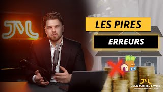 LES PIRES ERREURS À COMMETTRE LORS D'UN PROCESSUS DE REFINANCEMENT POUR UNE CONSOLIDATION!