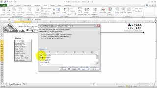 Rapid Fire Excel Training - Using Fixed Width Text to Columns