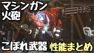 【ファイナルギア】こぼれ武器の性能まとめ